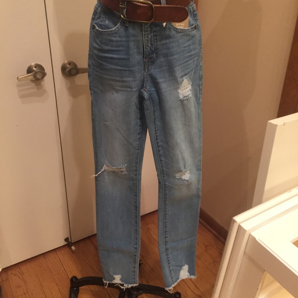 NWT Madewell High Rise Skinny Jeans w/ Distress